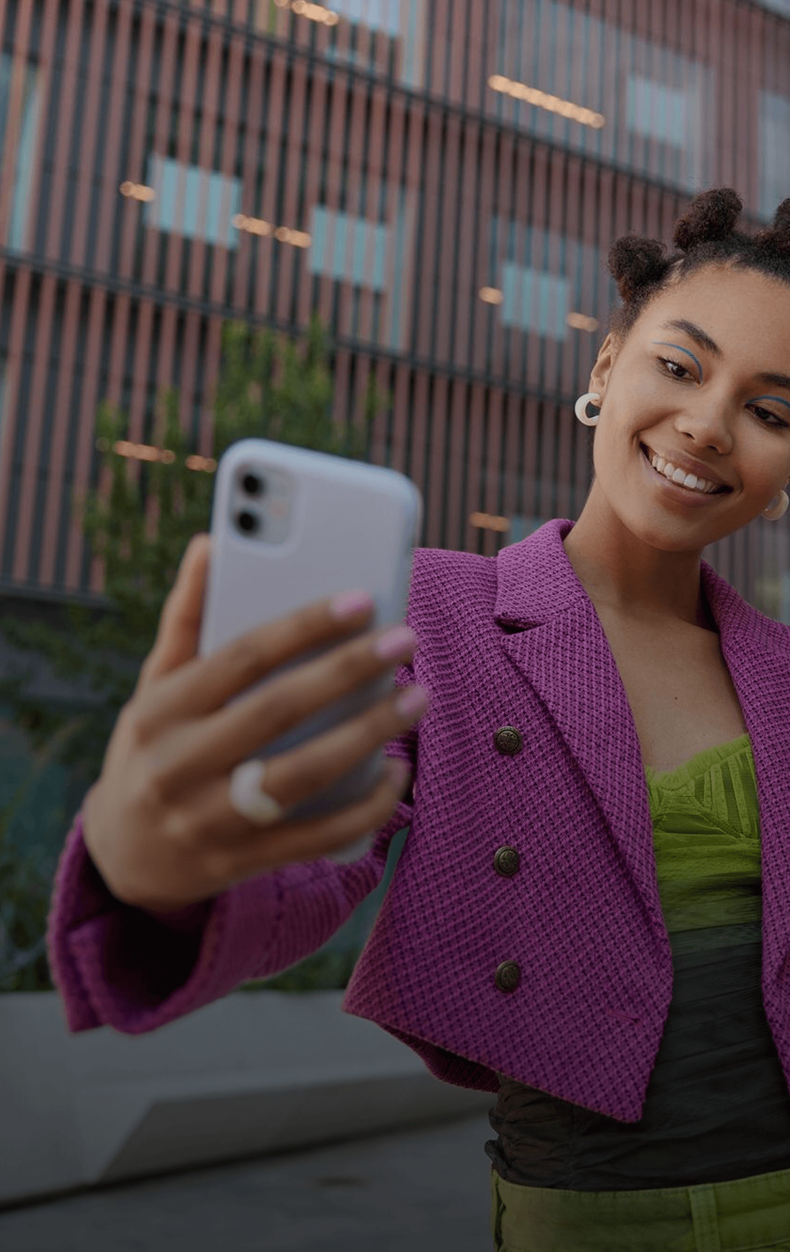 Creator opening their link in bio page on a phone