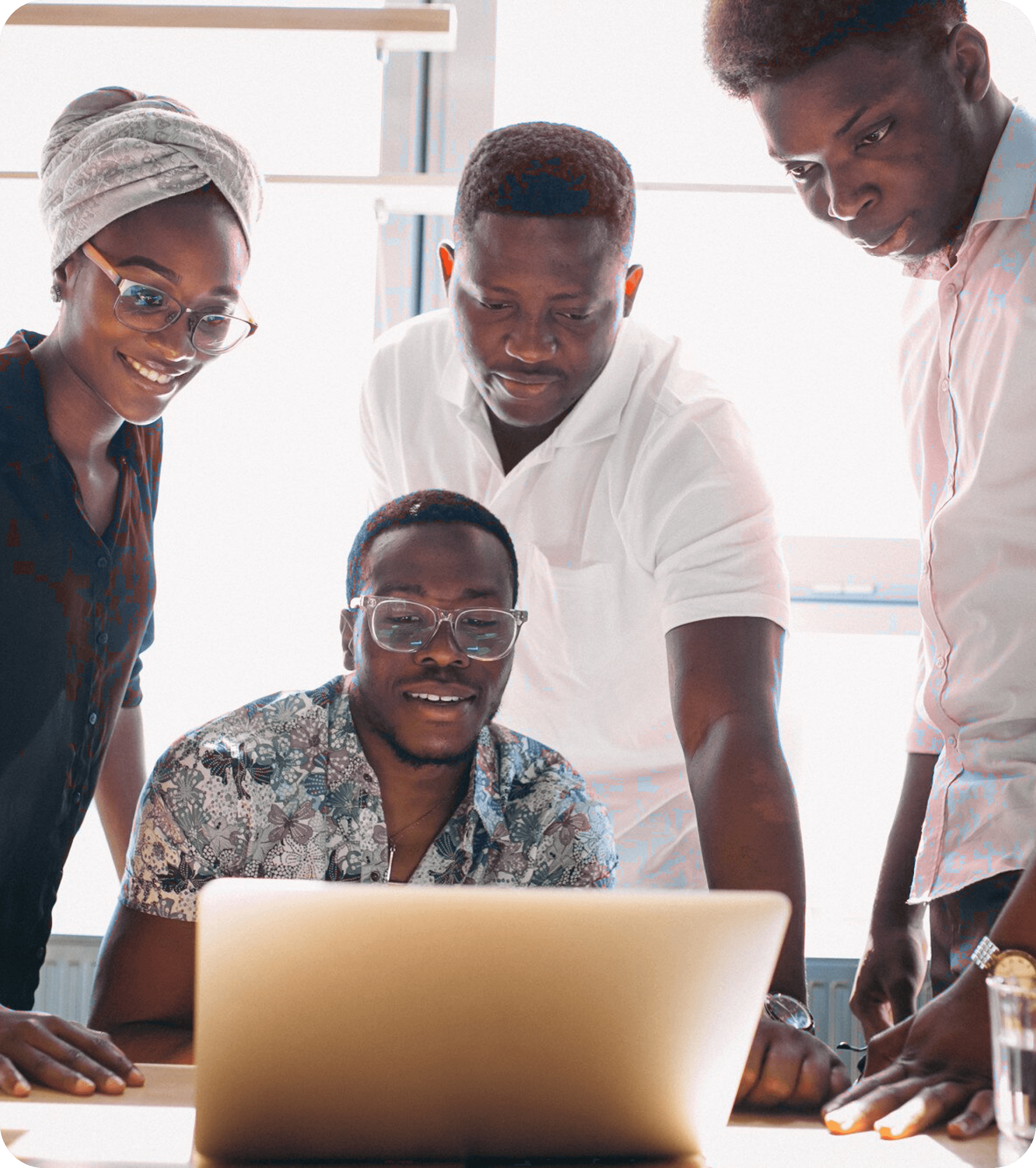 Creators reviewing digital product sales together on a laptop